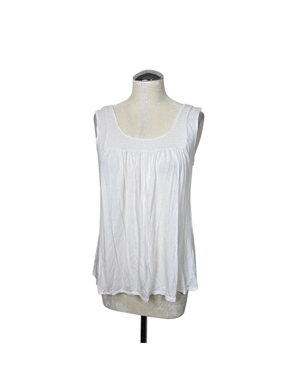 Nine West White Scoop Neck Tank Top M